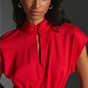 Anthropologie Tie-Waist Mini Dress